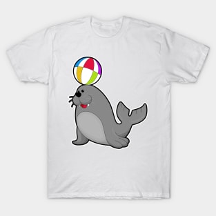 Seal at Water sports with Water polo T-Shirt